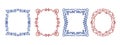 Set of quirky hand drawn doodle frames and borders Royalty Free Stock Photo