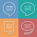 Set of Quotation. Speech Bubble templates with Royalty Free Stock Photo