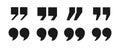 Set of quote mark, quotes icon vector sign design Royalty Free Stock Photo