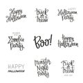 Set quotes on Halloween Royalty Free Stock Photo