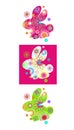 Set of rabbit silhouette with a bright abstract pattern. Vector illustrations. Unusual bunny for the Easter design and cards.