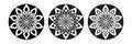 Set of Radial Circle Design Elements
