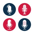 Set of Radio icon illustrations.