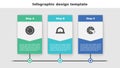 Set Radius, Protractor and Circle of pieces. Business infographic template. Vector