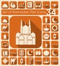 Set of ramadan flat icons