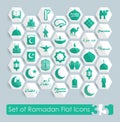 Set of ramadan flat icons