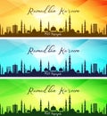 Set of ramadan kareem banners