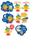 Set of Ramadan lanterns emojis Emoticons and stickers