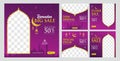 Set of Social media post Ramadan discount template.Set Ramadan sale banner template design. Social media post Ramadan discount tem