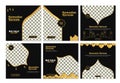 Set of Ramadan sale social media post template banners ad Editable vector illustration Royalty Free Stock Photo