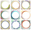 Set of random circle elements. Concentric circles, concentric ri Royalty Free Stock Photo