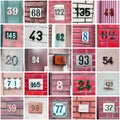Set of random house numbers Royalty Free Stock Photo