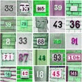 Set of random house numbers Royalty Free Stock Photo