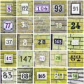 Set of random house numbers Royalty Free Stock Photo