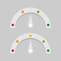 Set rating customer satisfaction meter. Different emotions for feedback customer