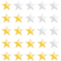 Set of rating stars Royalty Free Stock Photo