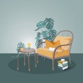 Set of rattan furniture for garden Royalty Free Stock Photo