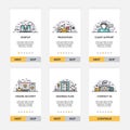 Set of ready to use screen envelopes for mobile application Royalty Free Stock Photo