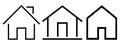 Set of real estate and home thin line icons