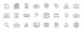 Set of 24 Real Estate web icons in line style. Rent, building, agent, house, auction, realtor. Vector illustration Royalty Free Stock Photo