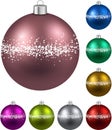 Set of realistic christmas balls. Royalty Free Stock Photo