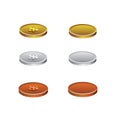 Set of realistic coins