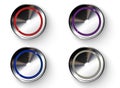 Set of realistic colored buttons Royalty Free Stock Photo