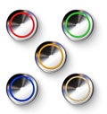 Set of realistic colored buttons Royalty Free Stock Photo