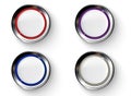 Realistic Metal and Plastic Button Royalty Free Stock Photo