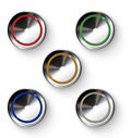 Set of realistic colored buttons Royalty Free Stock Photo