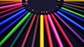 Set of Realistic Colorful Colored Pencils on the black background Royalty Free Stock Photo