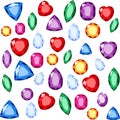 Set of realistic jewels. Colorful gemstones. Vector gemstone Illustration Royalty Free Stock Photo