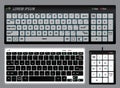 Set of realistic keyboard pc or keyboard pad notebook or Realistic keyboard with alphabet concept. eps 10 vector