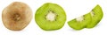 Set of realistic kiwi from different angles, isolated on white background. Vector illustration Useful fruits, vitamins