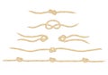 A set of realistic linen string knots