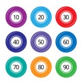 Set of realistic multicolored bingo and lottery balls