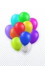 Set of realistic multicolored 3d balloons