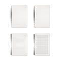 Set of realistic notebooks isolated on white background. Vector illustration