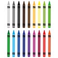 Set of realistic pencil icons, multicolored pencils. Vector illustration eps 10