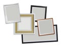 Set Realistic photo frame at light background Royalty Free Stock Photo