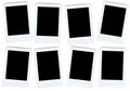 Set of realistic polaroid frame photo template, instant photo frame isolated in transparent PNG