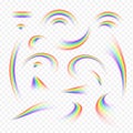 Set of realistic rainbows Royalty Free Stock Photo