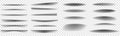 Set of realistic round and square shadows Royalty Free Stock Photo