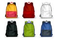Set of realistic school backpacks. Royalty Free Stock Photo