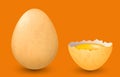 set of realistic shinny chicken eggs isolated. 3D Render..