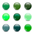 Set of realistic shiny colorful balls. Vector illustration. Royalty Free Stock Photo