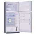 Set of realistic silver fridges Vector Image