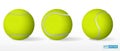 Set of realistic tennis ball isolated or tennis ball green yellow detailed. eps vector.