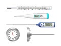 Set of thermometers: mercury classic, electronic, thermometer for baby body temperature measurement