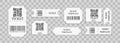 Set of realistic tickets. Royalty Free Stock Photo